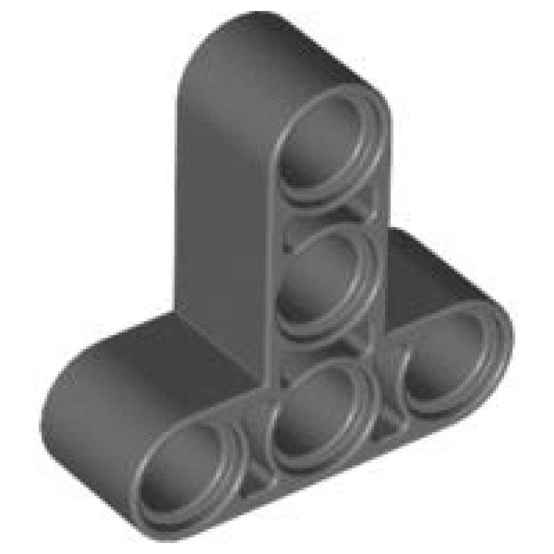 Technic, Hefbalk, Aangepast T-Vorm Dik 3x3 Dark Bluish Gray